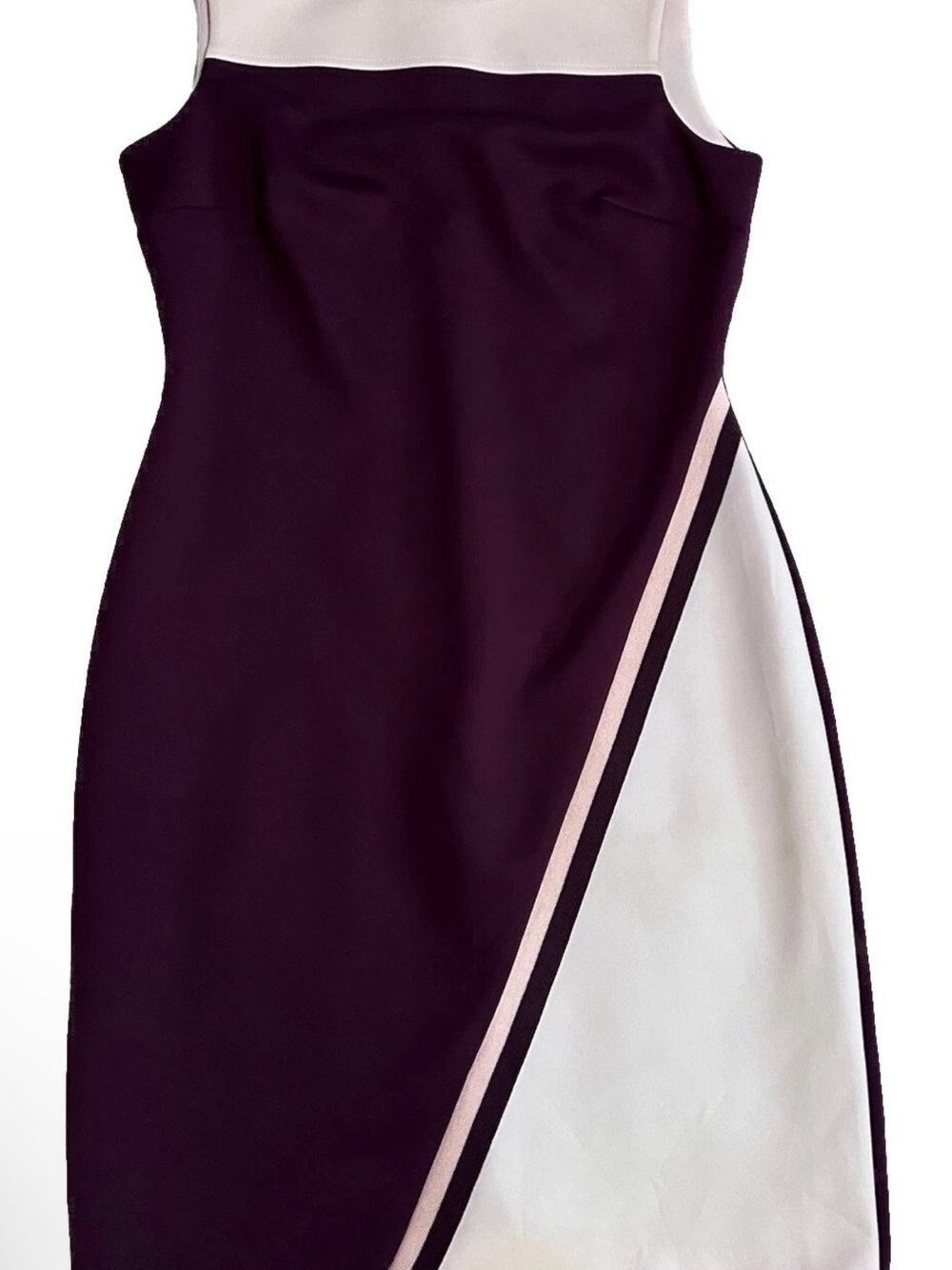 Tommy Hilfiger Sleeveless Purple, White & Pink Panel Midi Dress